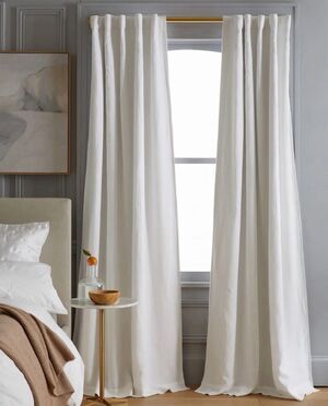 European Linen Curtain Single Panel 48x96